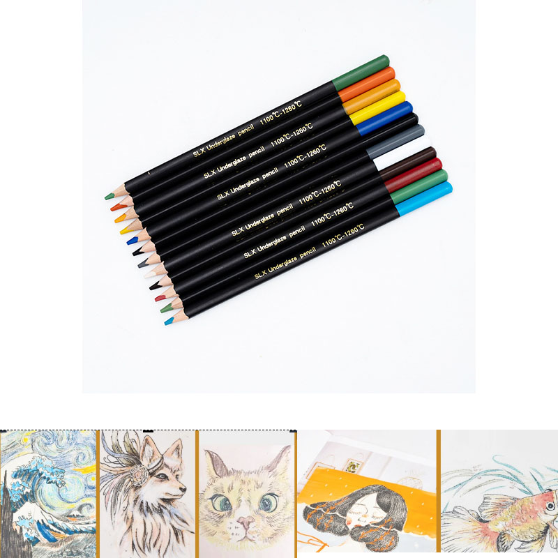 Colored Pencil Professional - ดินสอสีน้ำมันเซรามิกสำหรับมืออาชีพ ระดับเริ่มต้น สำหรับผู้ใหญ่ 1100 ℃ -1260
