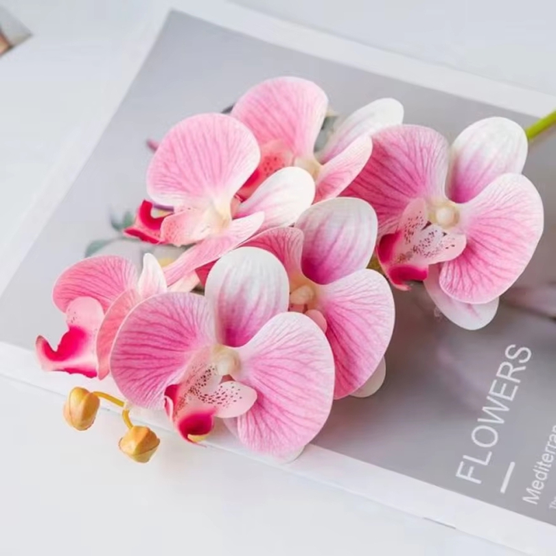 Art Craft Vase - 3D ประดิษฐ์ดอกไม้พลาสติก Butterfly Orchid บ้านแจกันตกแต่งงานแต่งงานสวนกลางแจ้งเจ้าสาวช่อดอกไม้ DIY