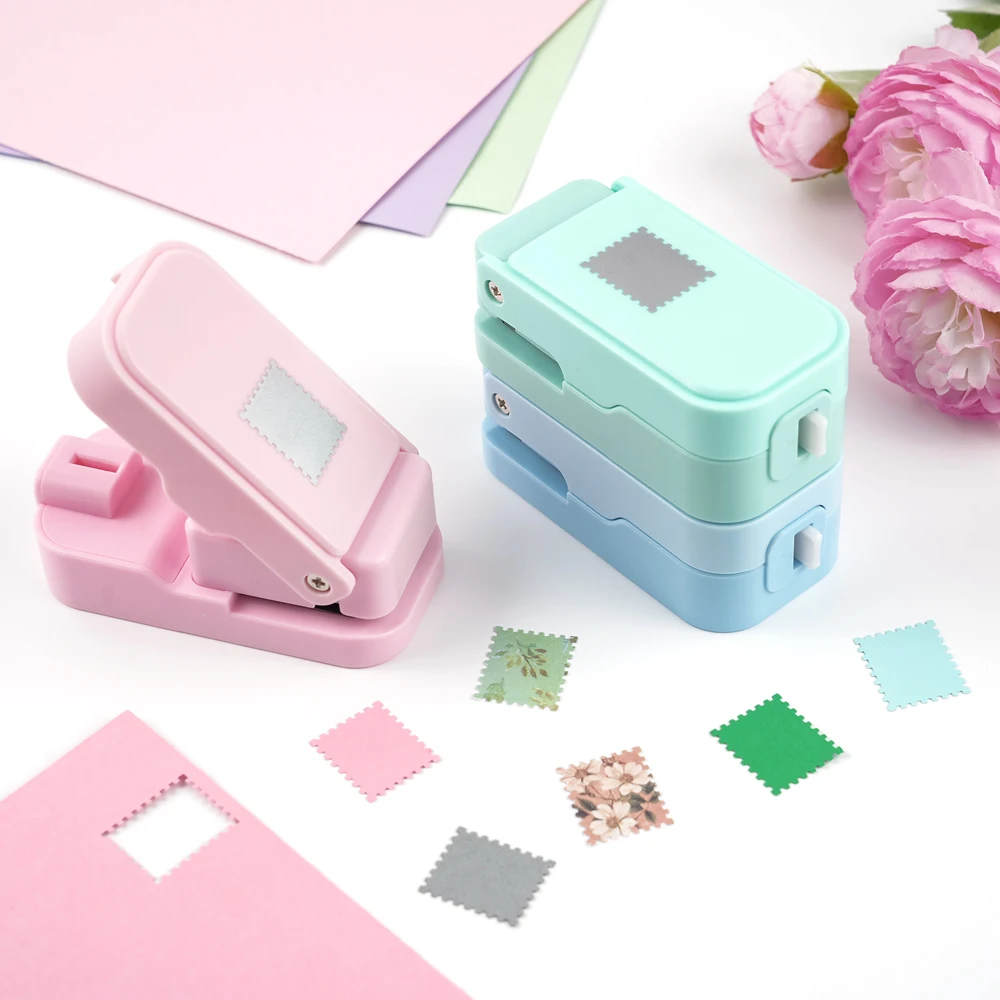 Art Craft Journals - เครื่องเจาะขอบแสตมป์แบบพกพา ซ้อนกันได้ สีสันสดใส สำหรับงาน DIY สมุดภาพ