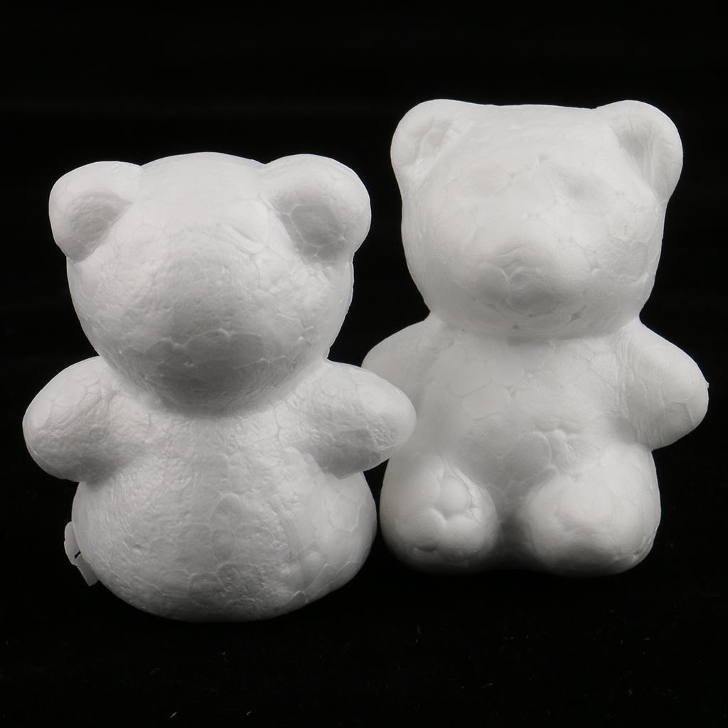 Art Craft Kids - ชุดงานฝีมือหมีประดับตกแต่งจากโฟม งานศิลปะจากโฟมโพลีสไตรีนสำหรับการสร้างแบบจำลอง โฟมสำหรับเด็กทำงานฝีมือ DIY และงานปาร์ตี้