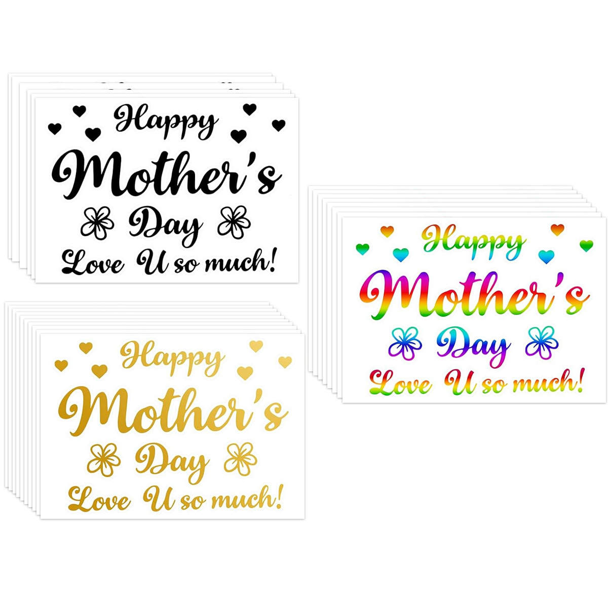 Art And Craft For Mother'S Day - สติกเกอร์ติดลูกโป่งสำหรับงานปาร์ตี้วันแม่ สติกเกอร์ใสติดกระจก ของตกแต่ง DIY สำหรับงานอีเว้นท์ ของตกแต่งผนัง