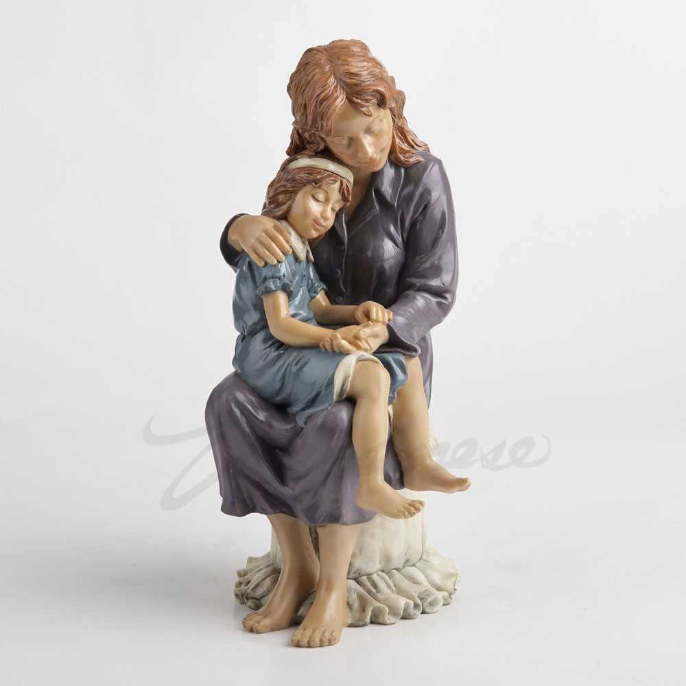 รูปปั้นเรซิ่นแม่และลูกสาวกอดกั - Art And Craft For Mother'S Day บทวิจารณ์และราคา