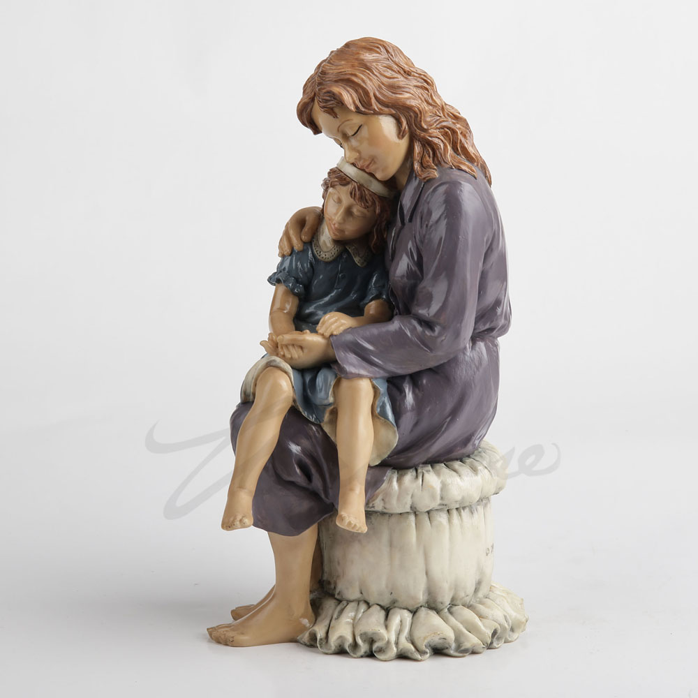 รูปปั้นเรซิ่นแม่และลูกสาวกอดกั - Art And Craft For Mother'S Day บทวิจารณ์และราคา