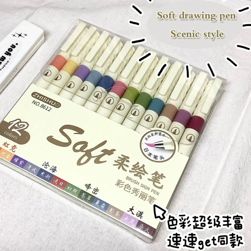 ชุดปากกาหัวพู่กันหลากสี 24/3 ส - Watercolor Brush Pen บทวิจารณ์และราคา