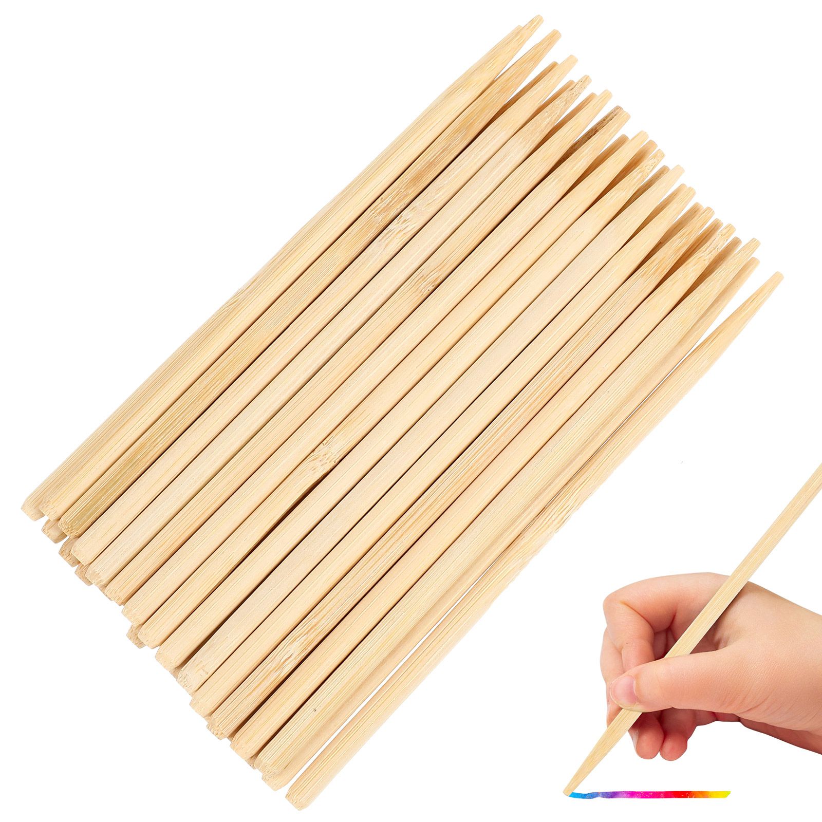 30 ชิ้นไม้ภาพวาดไม้ไผ่ปากกา Wa - Art Craft Stick บทวิจารณ์และราคา