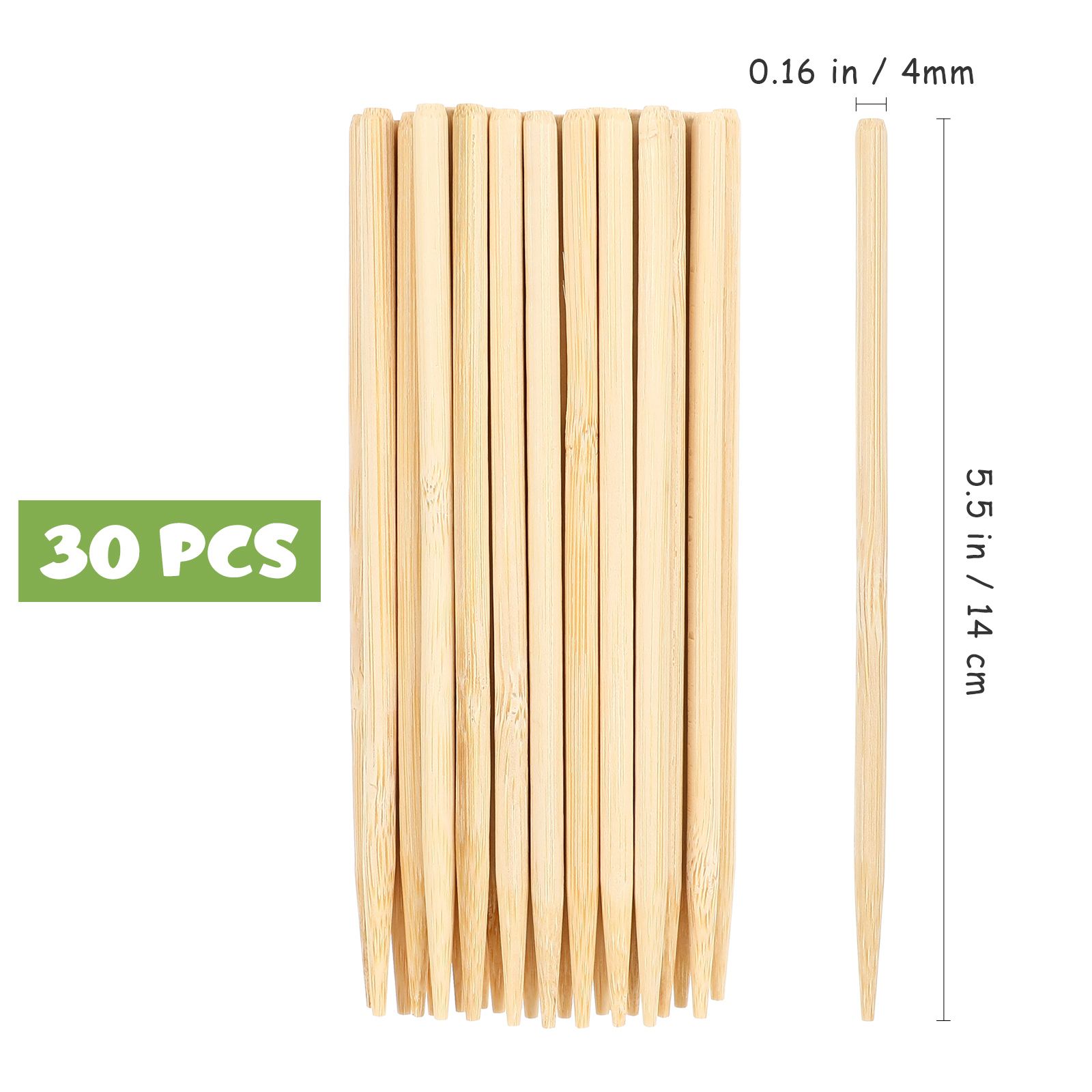 30 ชิ้นไม้ภาพวาดไม้ไผ่ปากกา Wa - Art Craft Stick บทวิจารณ์และราคา