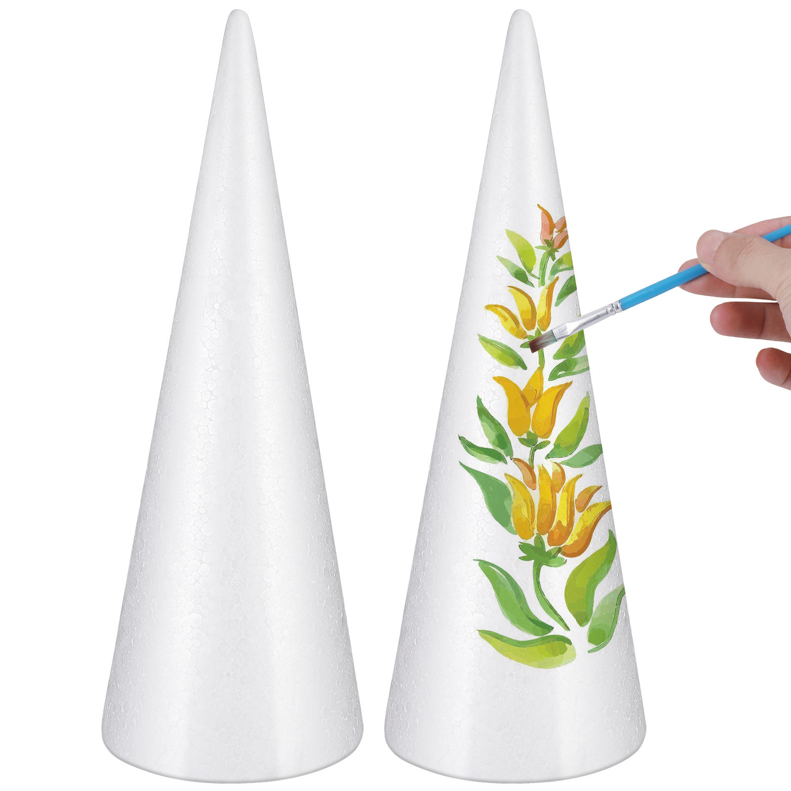 โฟมรูปทรงกรวย 2 ชิ้น วัสดุโพลี - Art Craft For Preschool บทวิจารณ์และราคา