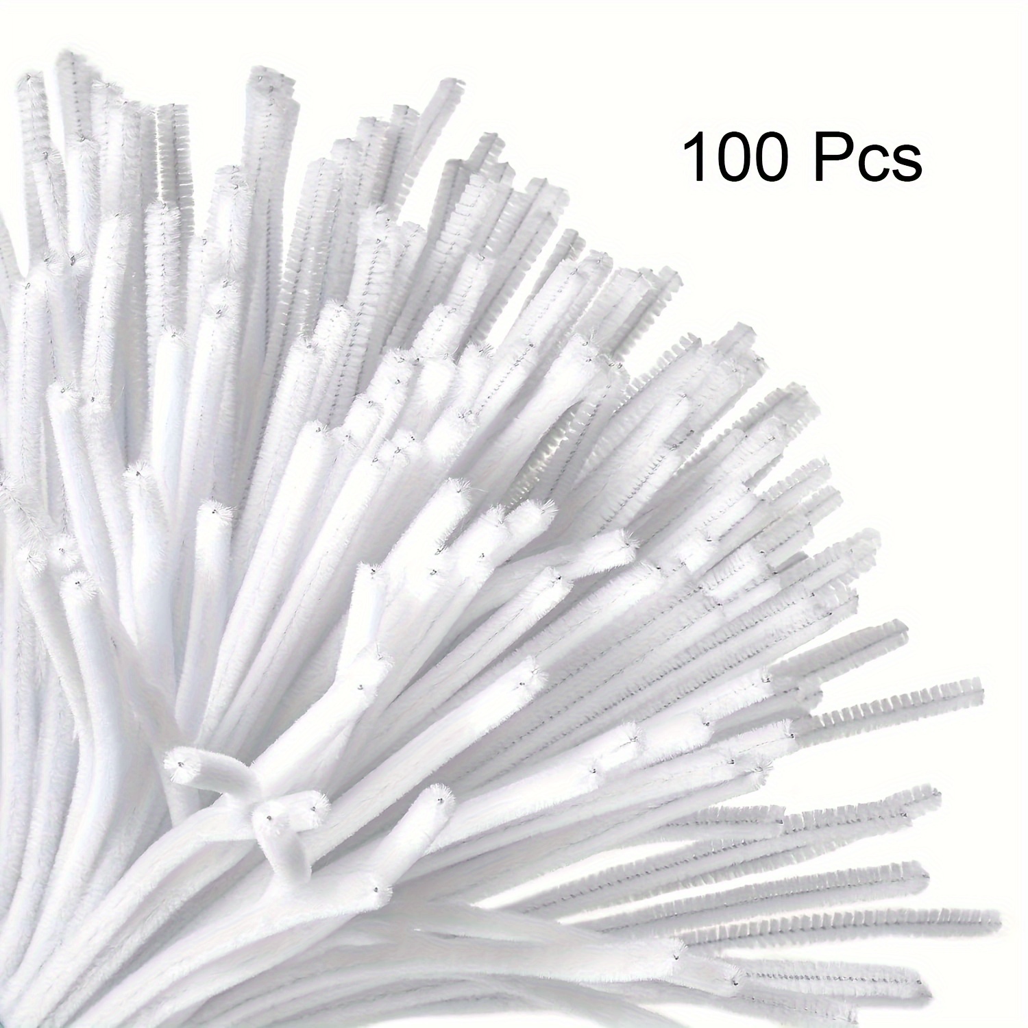 100 ชิ้นสีขาวท่อทําความสะอาด,  - Art Craft Kids บทวิจารณ์และราคา