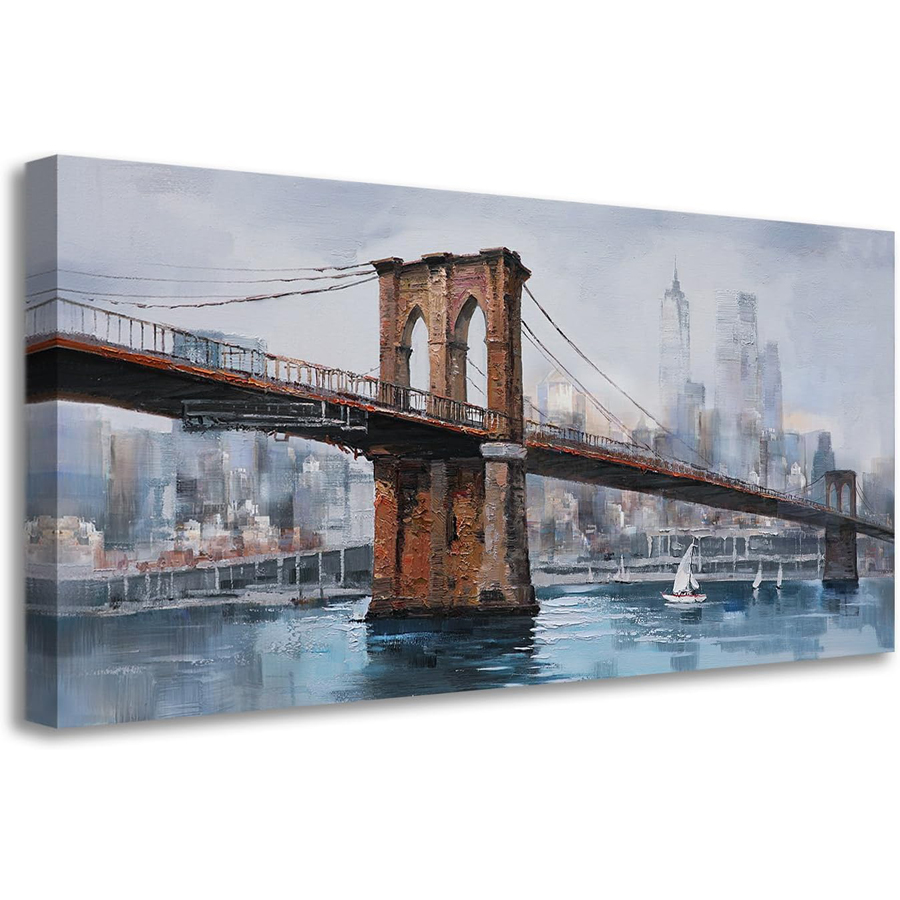 สะพานบรูคลิน Wall Art ภาพวาดเพ - Art And Craft New York บทวิจารณ์และราคา