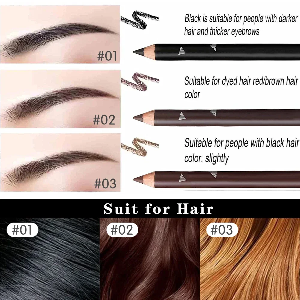 6/12 ชิ้นดินสอเขียนคิ้วกันน้ำม - Colored Pencil Professional บทวิจารณ์และราคา