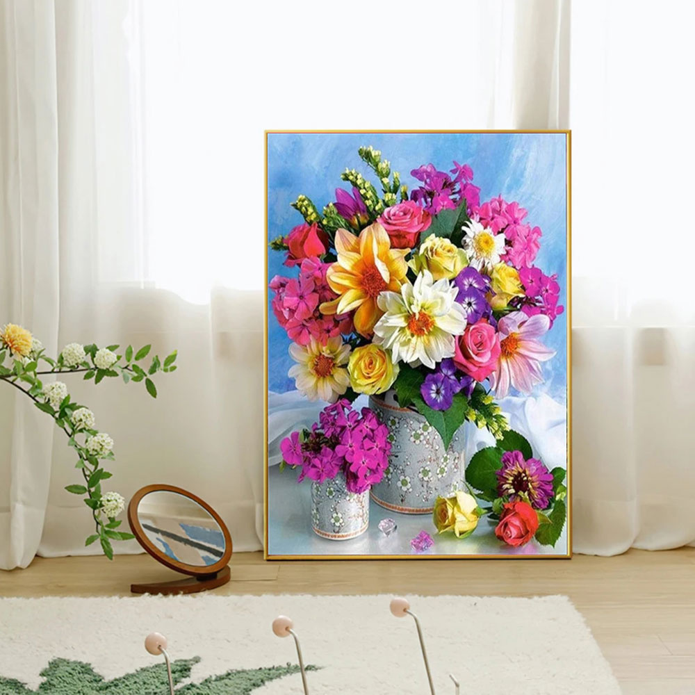ภาพวาดเพชร 5 มิติ ลายดอกไม้ แจ - Art Craft Vase บทวิจารณ์และราคา