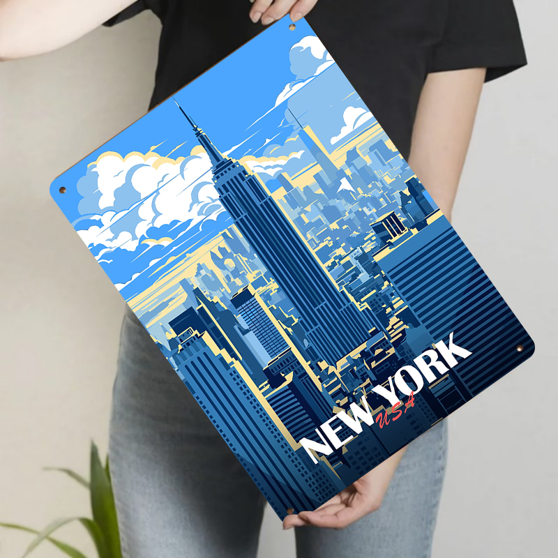 งานศิลปะติดผนังโลหะรูปภาพทิวทั - Art And Craft New York บทวิจารณ์และราคา