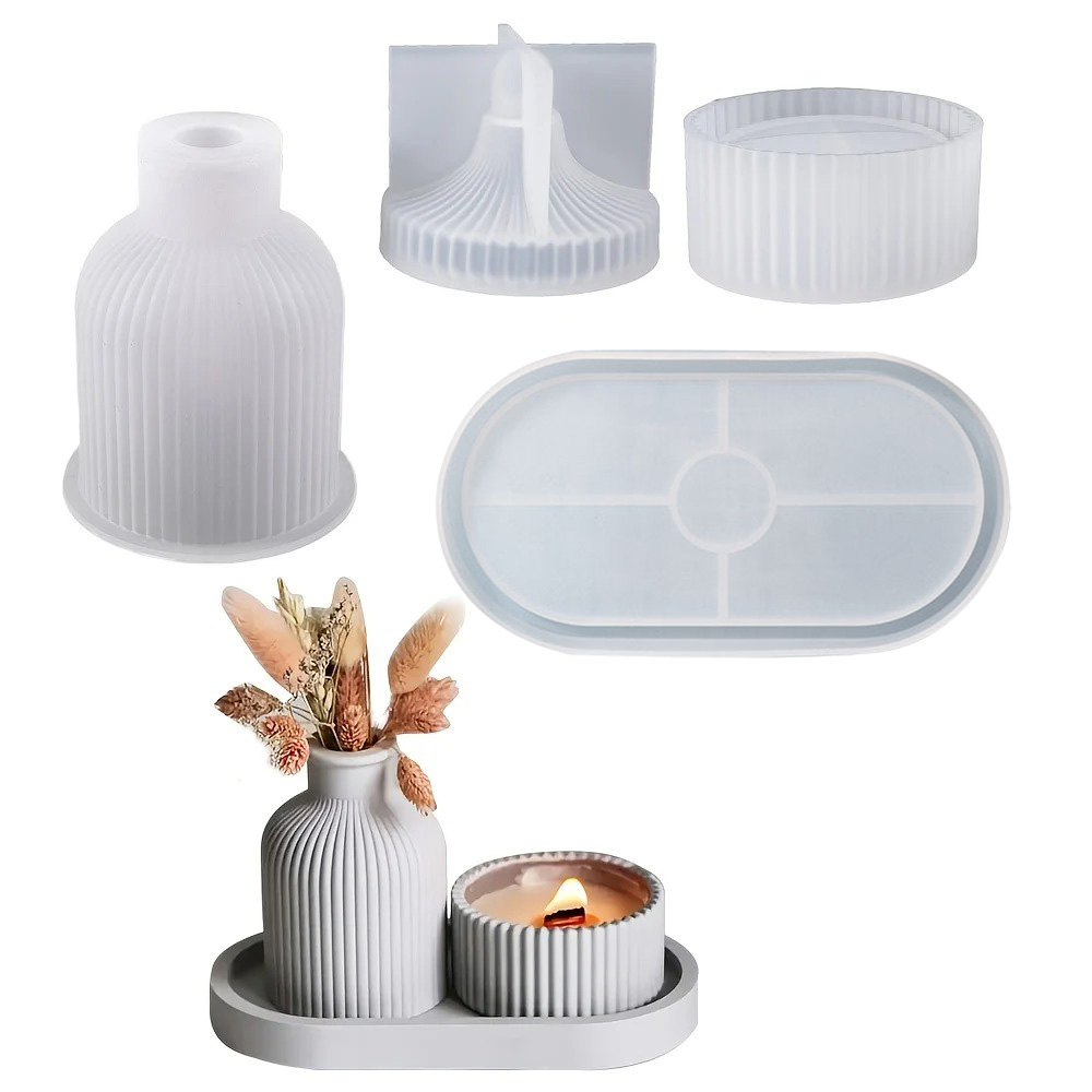 4 ชิ้นแม่พิมพ์ซิลิโคนรูปไข่ถาด - Art Craft Vase บทวิจารณ์และราคา