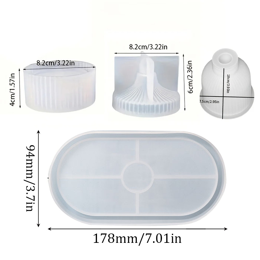 4 ชิ้นแม่พิมพ์ซิลิโคนรูปไข่ถาด - Art Craft Vase บทวิจารณ์และราคา