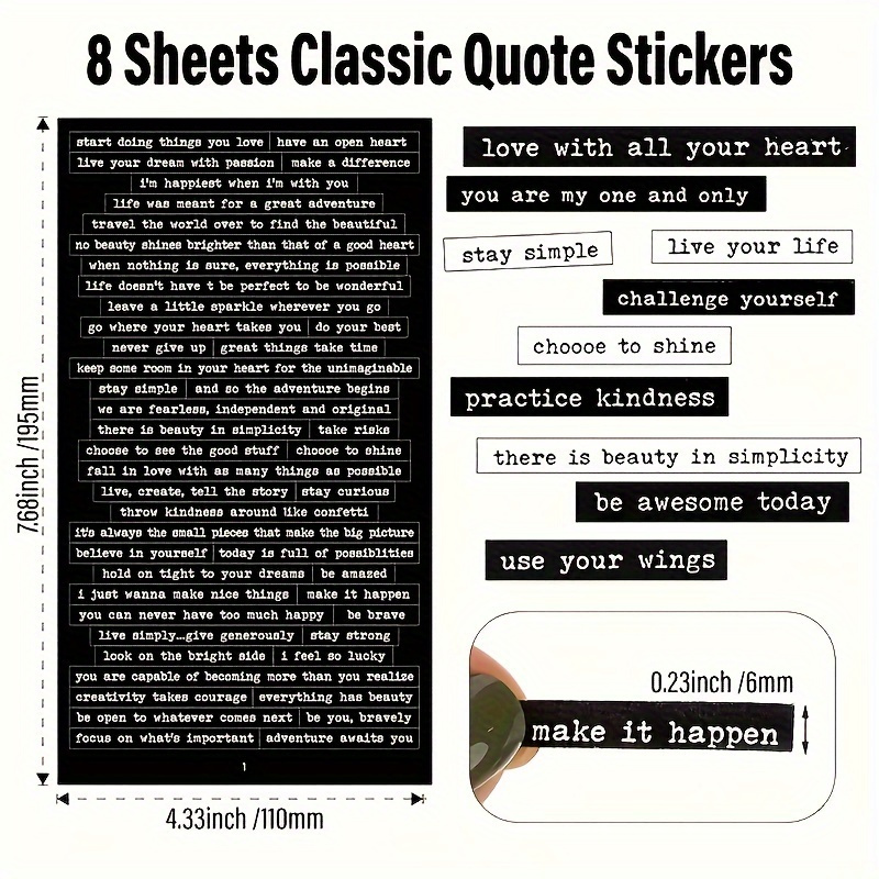 406pcs แรงบันดาลใจสติกเกอร์บวก - Art Craft Journals บทวิจารณ์และราคา