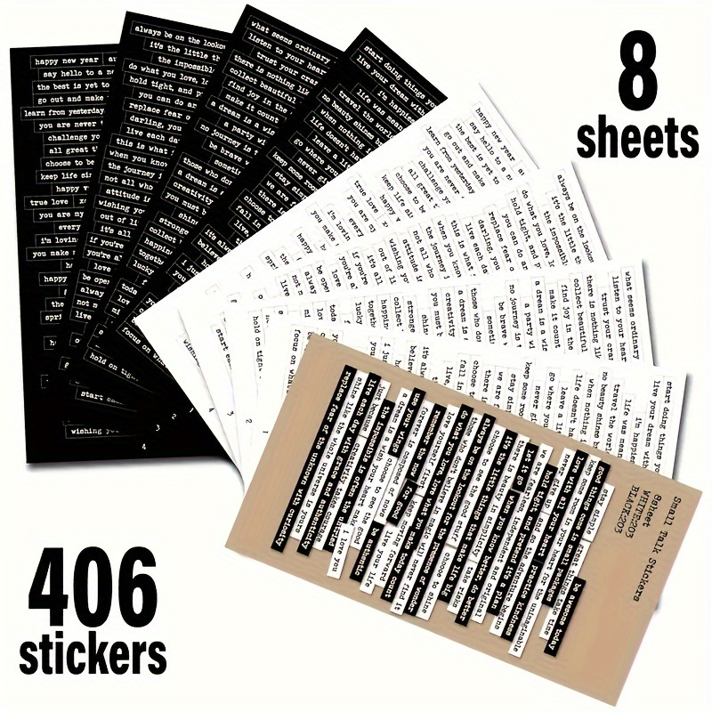 406pcs แรงบันดาลใจสติกเกอร์บวก - Art Craft Journals บทวิจารณ์และราคา