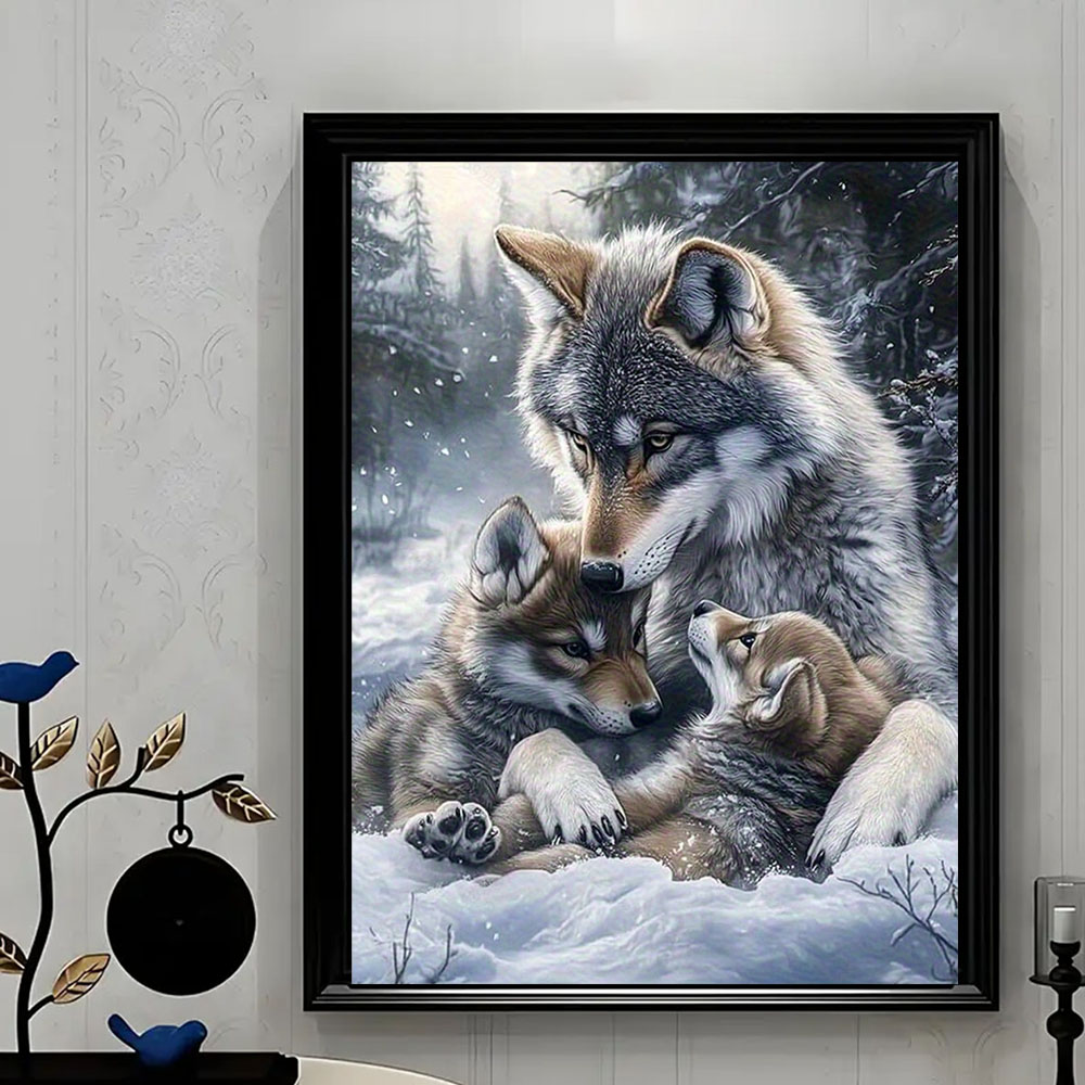 ชุดภาพวาดเพชร Wolf Family, ชุด - Art Craft For Adults บทวิจารณ์และราคา