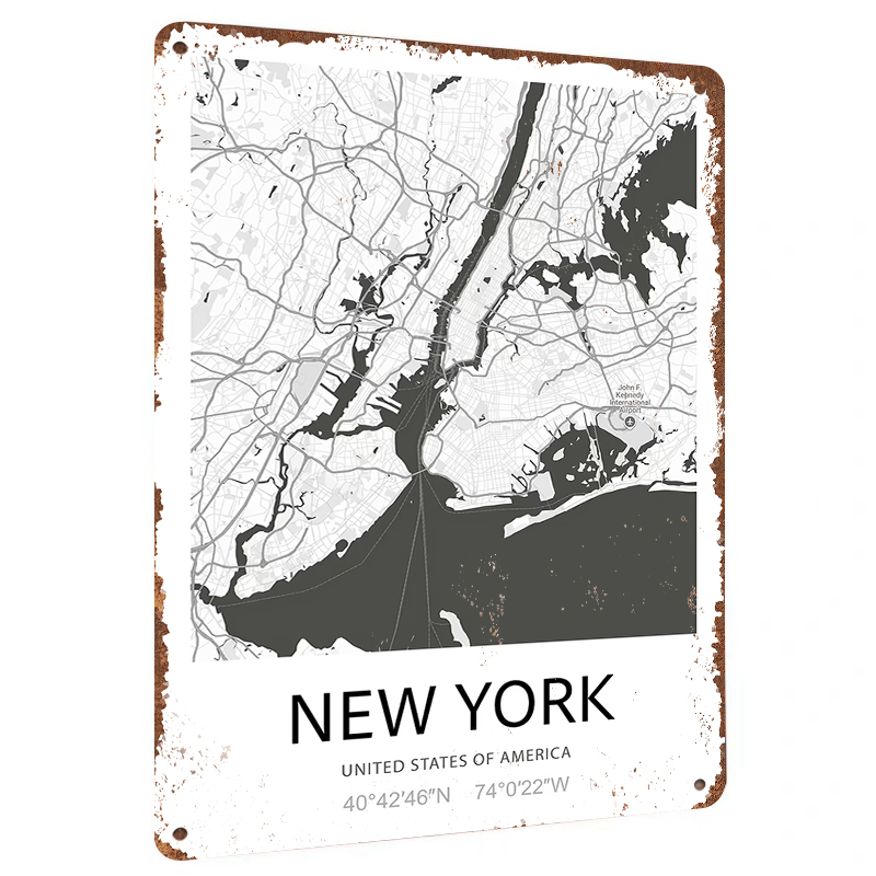 แผนที่เมืองนิวยอร์ก งานศิลปะโล - Art And Craft New York บทวิจารณ์และราคา