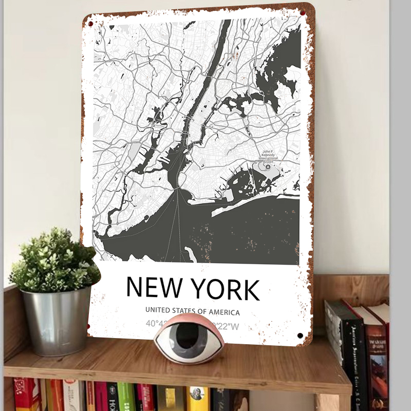 แผนที่เมืองนิวยอร์ก งานศิลปะโล - Art And Craft New York บทวิจารณ์และราคา