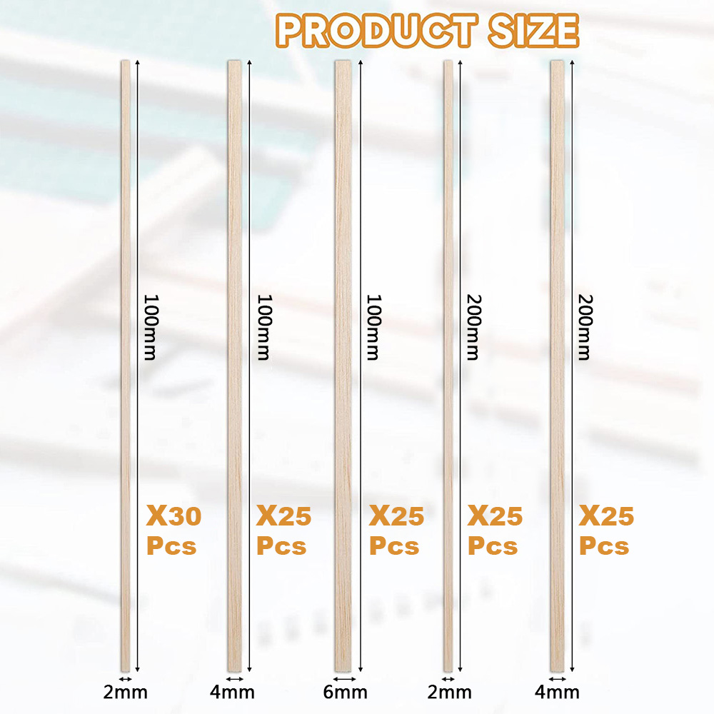130pcs Balsa ไม้แถบไม้หัตถกรรม - Art Craft Stick บทวิจารณ์และราคา